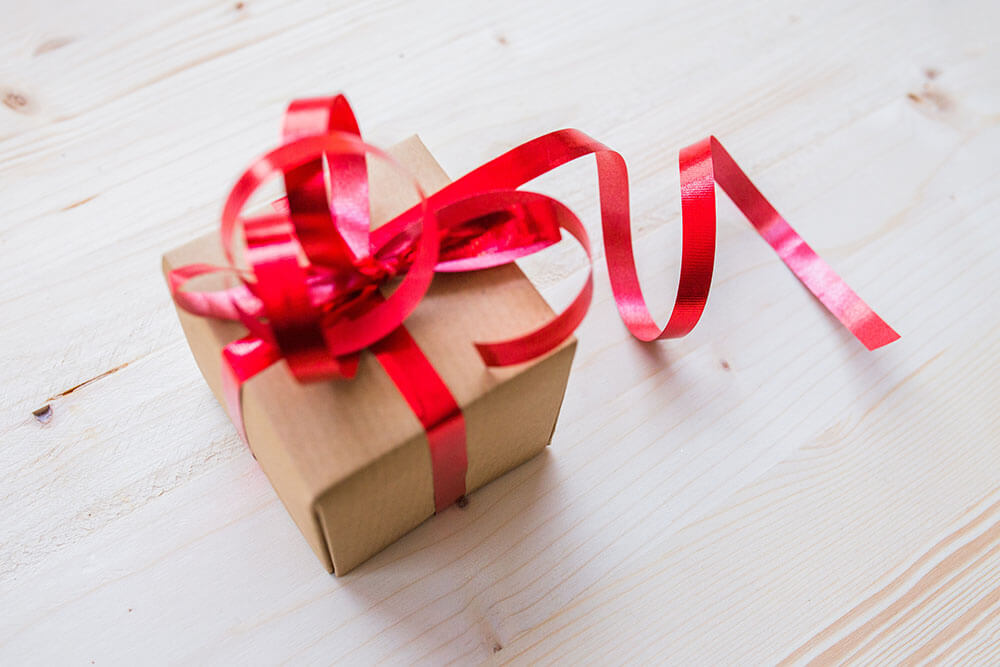 A wrapped present.
